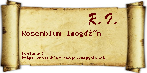 Rosenblum Imogén névjegykártya